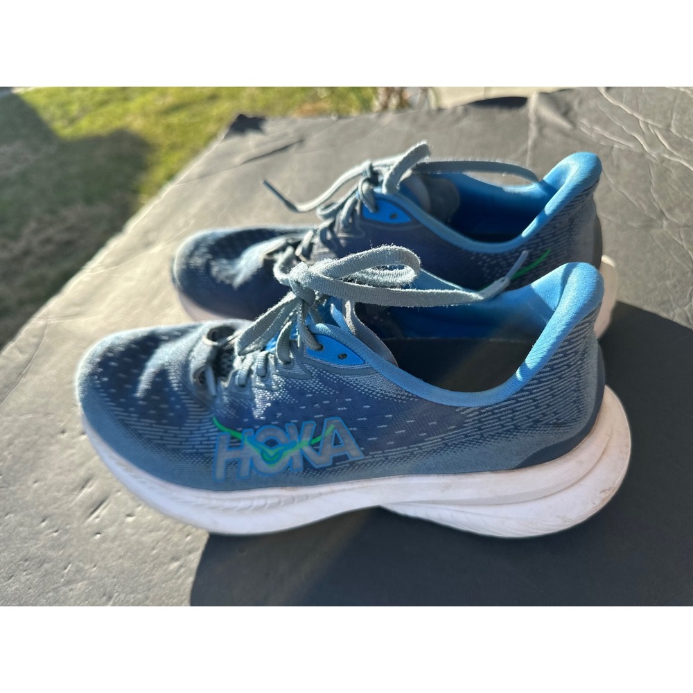 Hoka Mach 6 Men Blue Green Running Shoes Sneakers Low Top Training Athletic 8.5D
